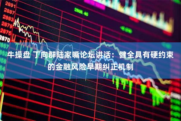 牛操盘 丁向群陆家嘴论坛讲话：健全具有硬约束的金融风险早期纠正机制