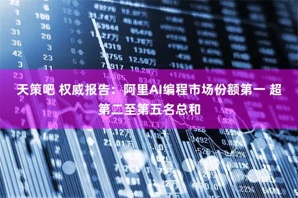 天策吧 权威报告：阿里AI编程市场份额第一 超第二至第五名总和